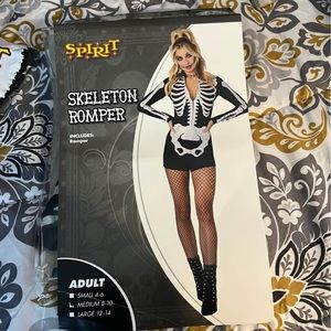 skeleton romper for women size medium
